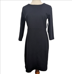 NWT Old Navy Black Sheath Dress Size Medium 3/4 sleeves